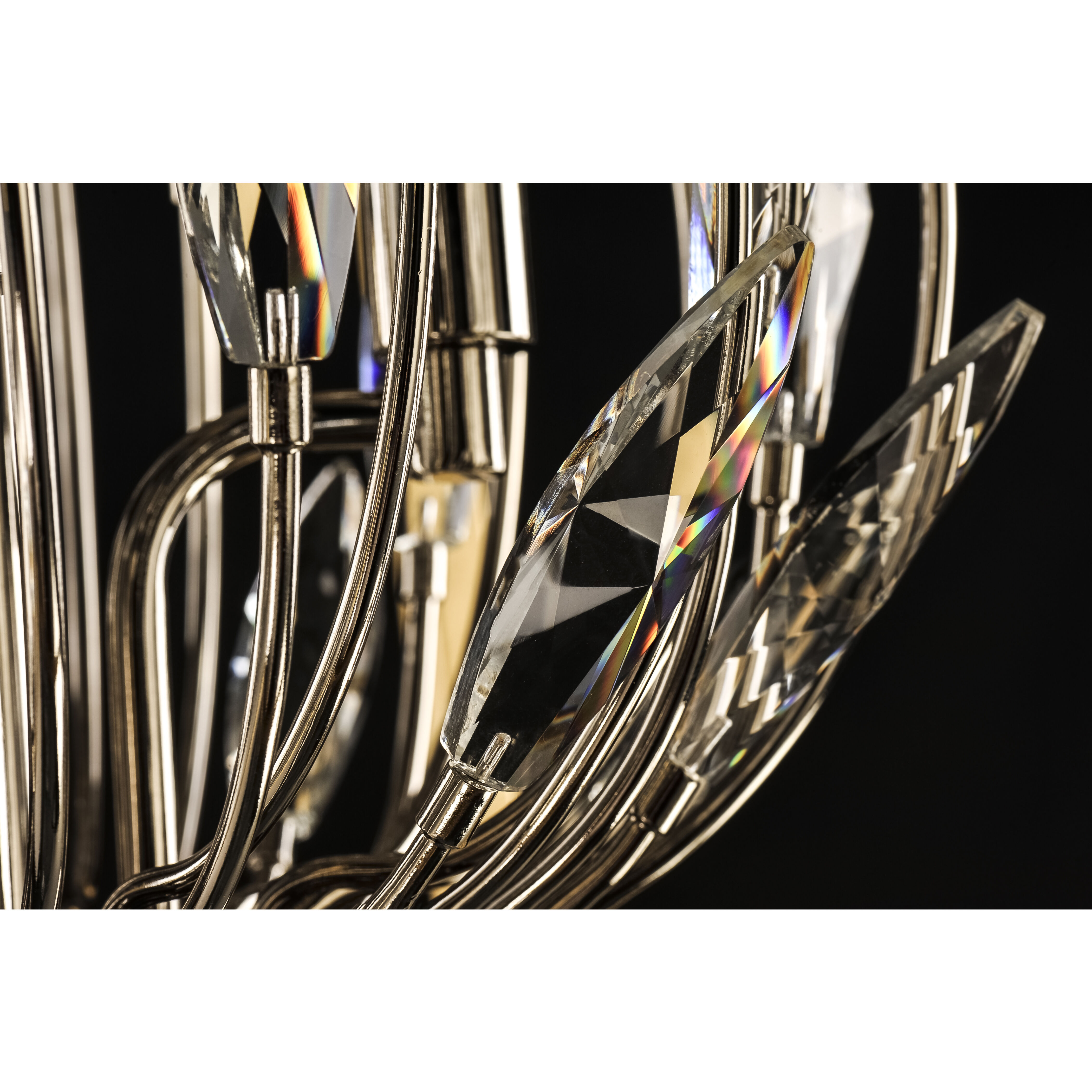 Bouquet 6 Light 24.5 inch Polished Nickel/Gold Leaf Multi-Light Pendant Ceiling Light