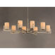 Dart 8 Light 28 inch Satin Nickel Chandelier Ceiling Light