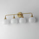 Neve 4 Light 31 inch Natural Aged Brass Bath Vanity Wall Light