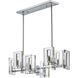 Suave 8 Light 34.5 inch Polished Nickel Linear Pendant Ceiling Light