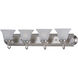 Essentials - 801x 4 Light 30 inch Satin Nickel Bath Vanity Wall Light in Frosted
