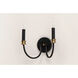 Charlton 2 Light 11.75 inch Black and Antique Brass Wall Sconce Wall Light in Antique Brass and Black