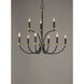 Charlton 9 Light 30 inch Black and Antique Brass Chandelier Ceiling Light in Antique Brass and Black