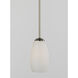 Taylor 1 Light 5 inch Satin Nickel Mini Pendant Ceiling Light