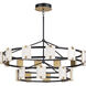 Radiant LED 41.75 inch Black and Gold Leaf Chandelier Ceiling Light