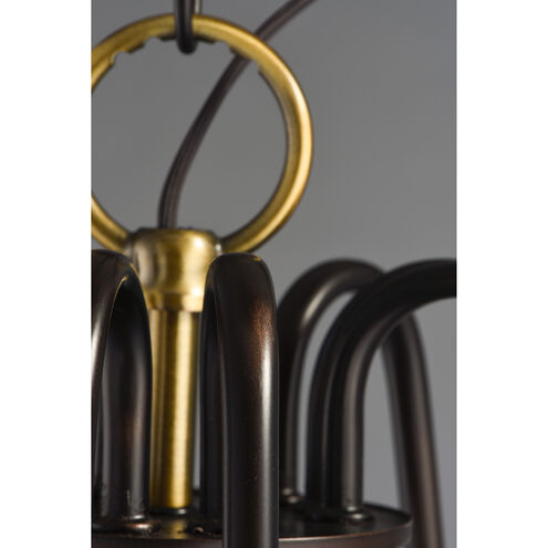 Haven 9 Light 27 inch Oil Rubbed Bronze/Antique Brass Multi-Tier Chandelier Ceiling Light