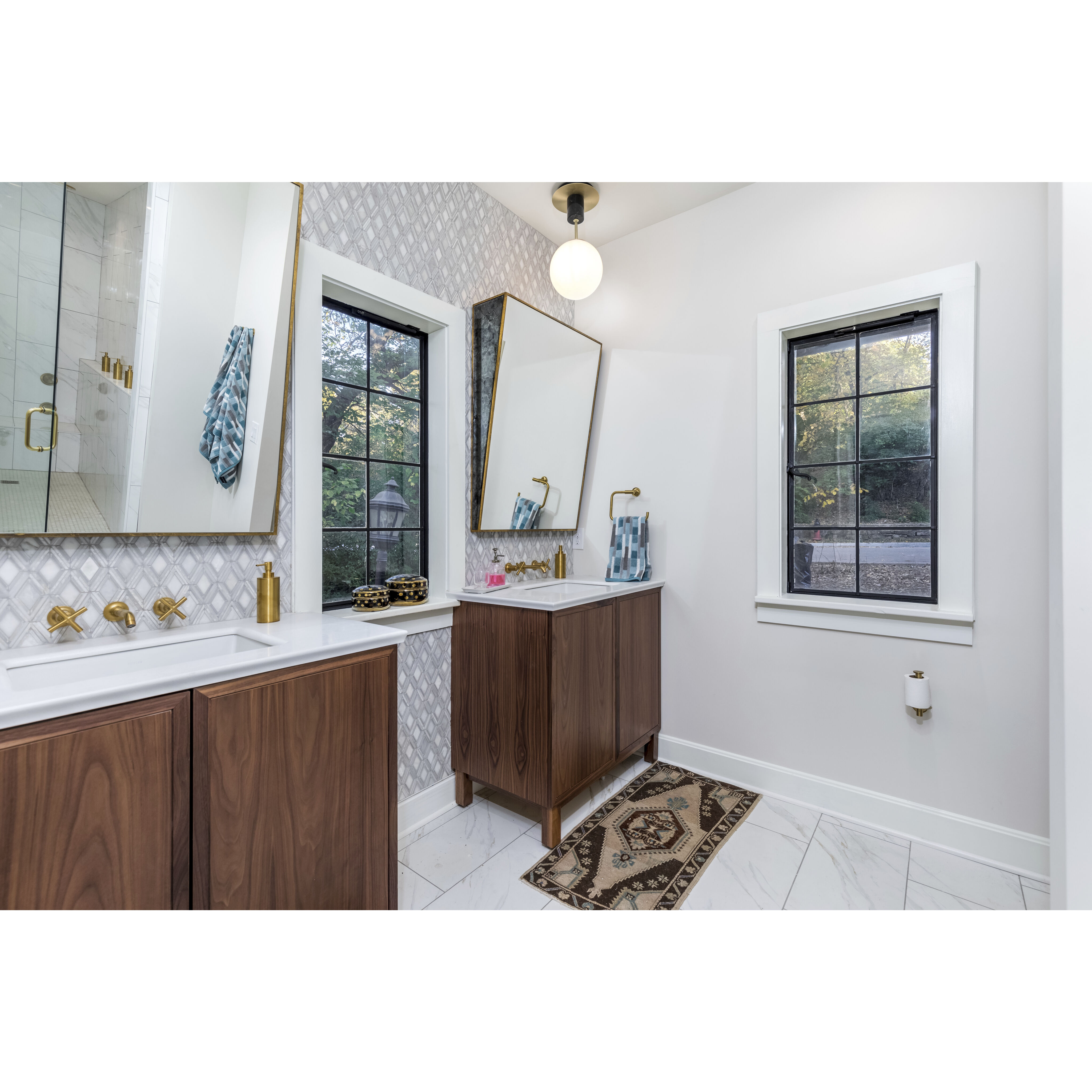 Vesper 1 Light 10 inch Satin Brass/Black Semi-Flush Mount Ceiling Light