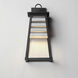 Shutters 1 Light 18 inch Weathered Zinc and Black Outdoor Wall Mount