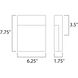 Eyebrow LED 7.75 inch Black Outdoor Wall Mount