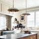 Primrose 1 Light 16 inch Matte White and Gold Leaf Single Pendant Ceiling Light