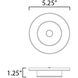 Caldera LED 5.25 inch Black Semi-Flush Mount Ceiling Light