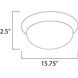 Low Profile LED 15.75 inch White Flush Mount Ceiling Light