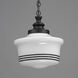 Eureka 1 Light 13.75 inch Black Single Pendant Ceiling Light