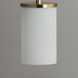Lateral 1 Light 4.75 inch Satin Brass Single Pendant Ceiling Light in Satin White