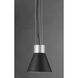 Storehouse LED 9 inch Satin Aluminum and Black Single Pendant Ceiling Light