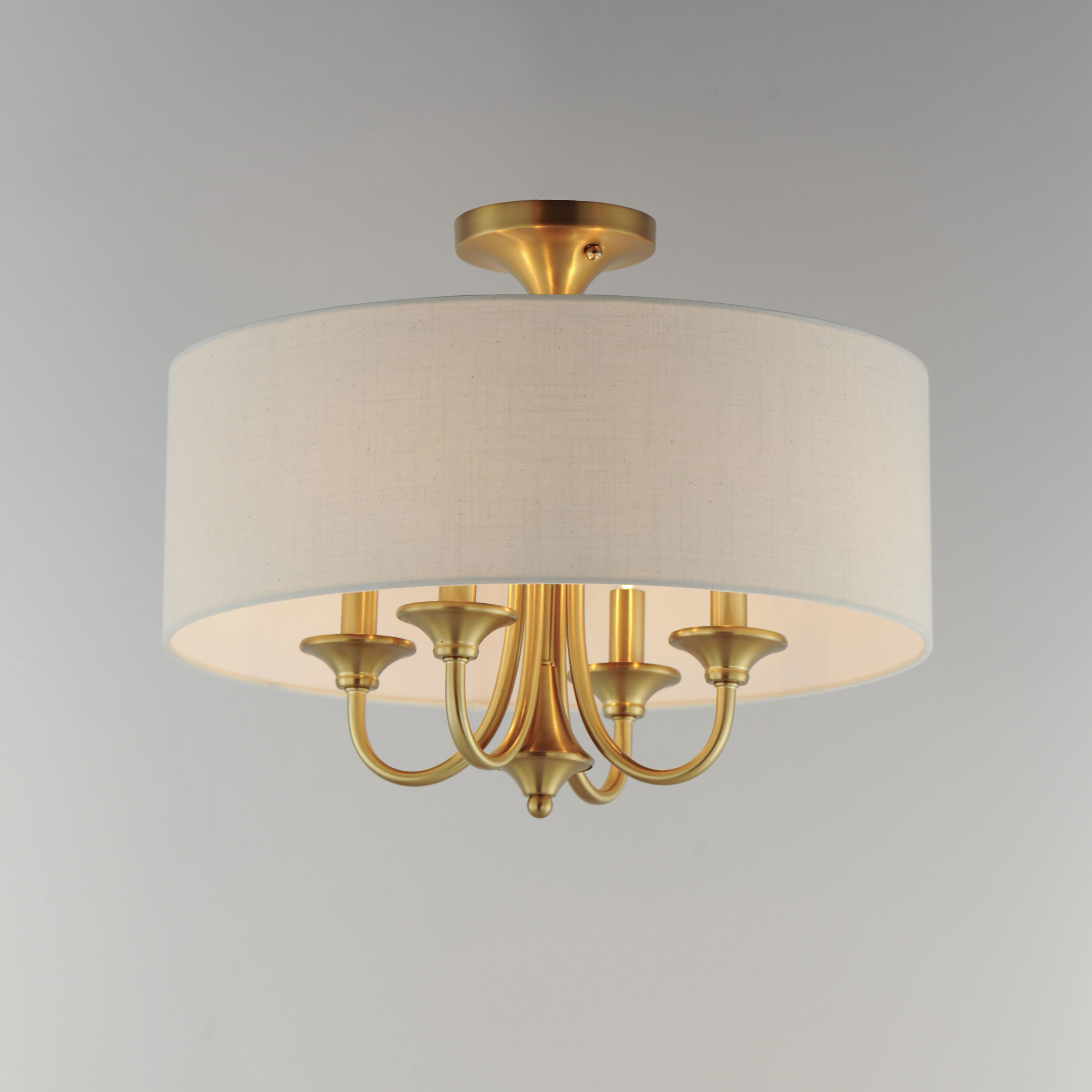 Bongo 4 Light 18 inch Natural Aged Brass Semi-Flush Mount Ceiling Light