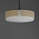Draughtsman 4 Light 18 inch Natural Wood and Charcoal Flush Mount Ceiling Light in Satin White