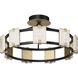 Radiant LED 26.75 inch Black and Gold Leaf Flush Mount Ceiling Light