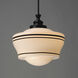 Eureka 1 Light 15.75 inch Black Single Pendant Ceiling Light