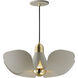 Poppy LED 17.75 inch Silver Gold and Satin Brass Single Pendant Ceiling Light