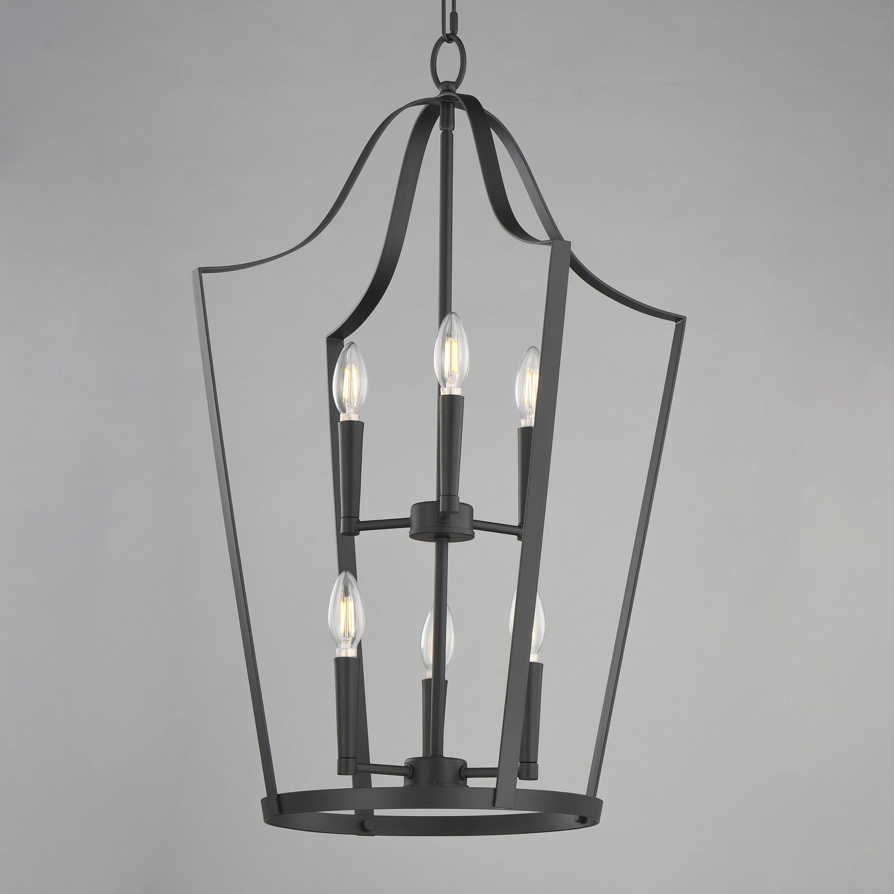 Arden 6 Light 20 inch Black Multi-Light Pendant Ceiling Light