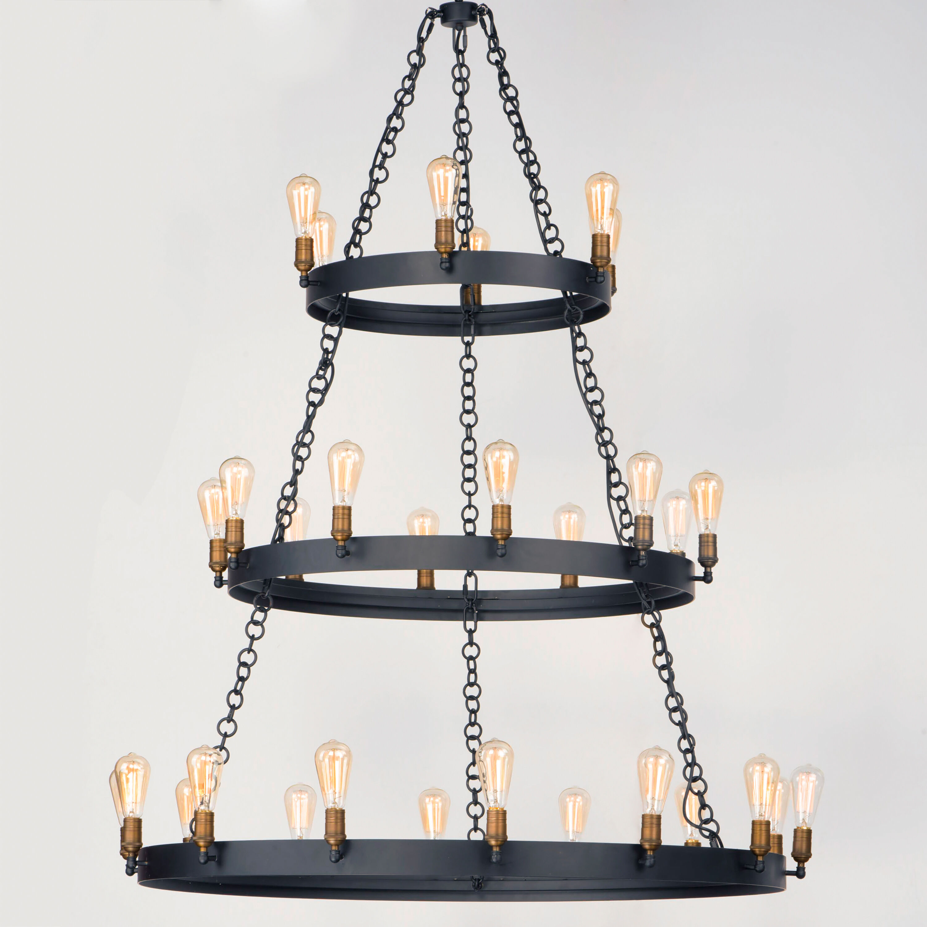 Maxim 26278BKNAB Noble 30 Light 50 inch Black/Natural Aged