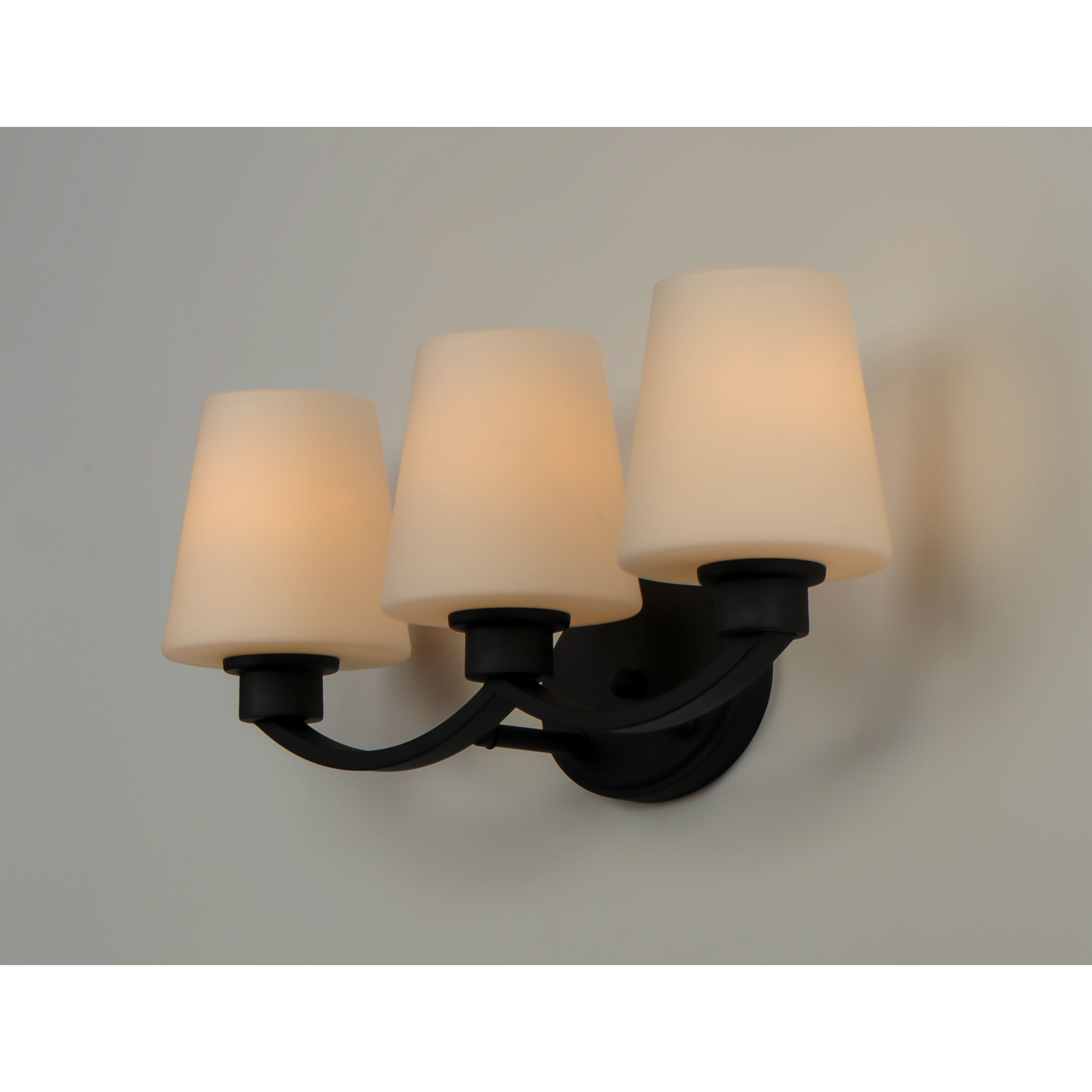 Shelter 3 Light 22 inch Black Bath Vanity Wall Light