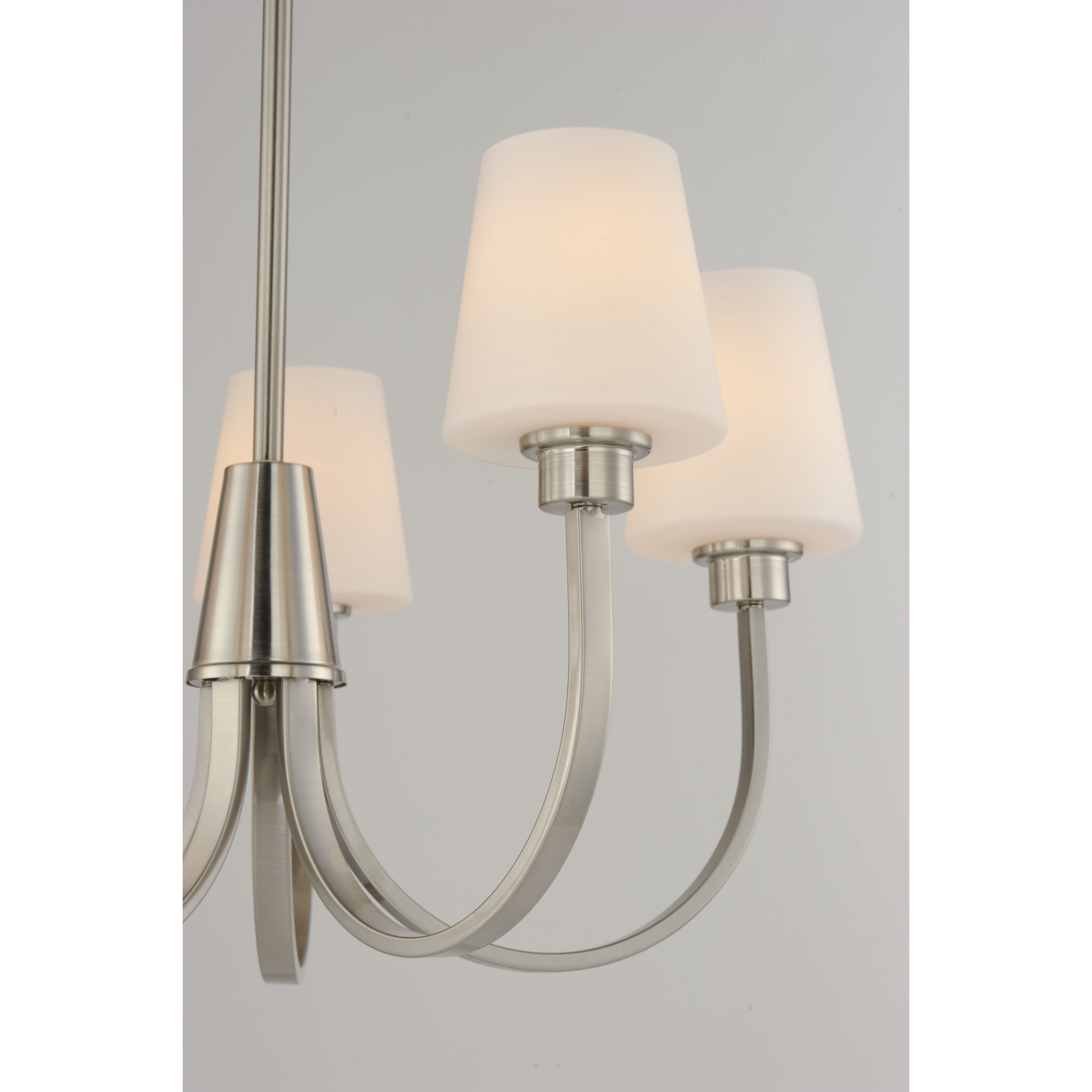 Shelter 5 Light 27 inch Satin Nickel Chandelier Ceiling Light