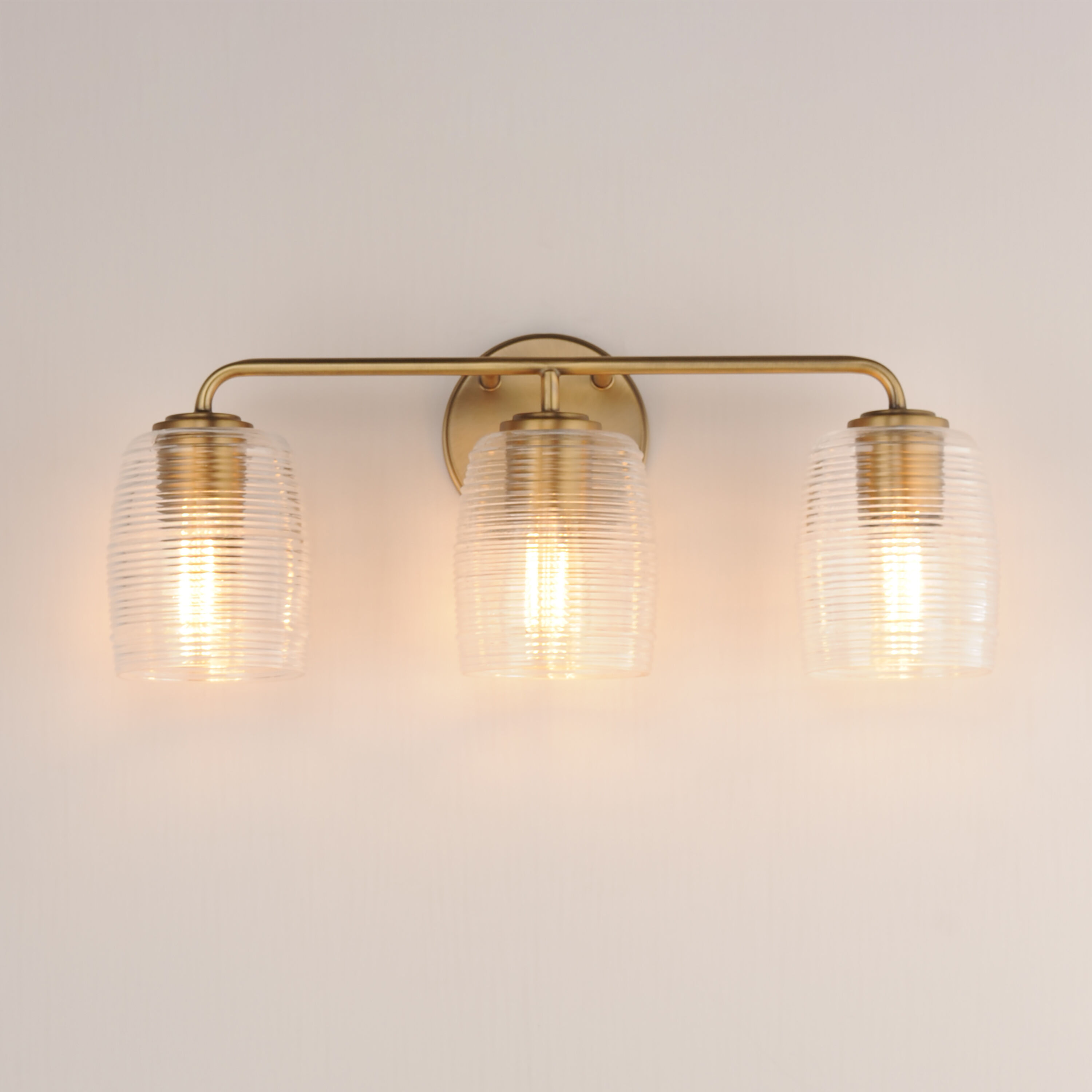 Honey 3 Light 22 inch Natural Aged Brass Bath Vanity Light Wall Light