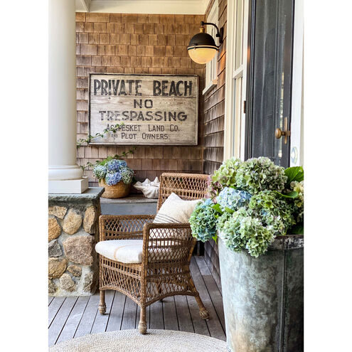 Portside 1 Light 11 inch Oil Rubbed Bronze/Antique Brass Outdoor Wall Mount