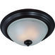 Essentials - 584x 2 Light 14 inch Oil Rubbed Bronze Flush Mount Ceiling Light in Frosted, 60