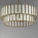 Miramar 6 Light 32.75 inch Capiz and Natural Aged Brass Chandelier Ceiling Light
