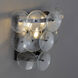 Loren 3 Light 15 inch Gunmetal Wall Sconce Wall Light in Textured Clear