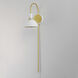 Dawn 1 Light 7 inch White/Satin Brass Wall Sconce Wall Light