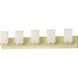 Lateral 5 Light 36 inch Satin Brass Bath Vanity Wall Light