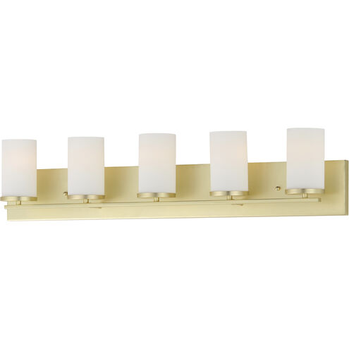 Lateral 5 Light 36 inch Satin Brass Bath Vanity Wall Light