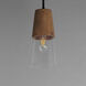 Carpenter 1 Light 6.5 inch Walnut and Black Mini Pendant Ceiling Light