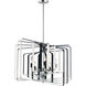 Radial 5 Light 30 inch Polished Nickel and Black Multi-Light Pendant Ceiling Light