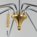 Clarion 8 Light 38 inch Polished Chrome and Satin Brass Chandelier Ceiling Light