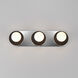Hollywood 3 Light 20 inch Black and Polished Chrome Bath Vanity Wall Light