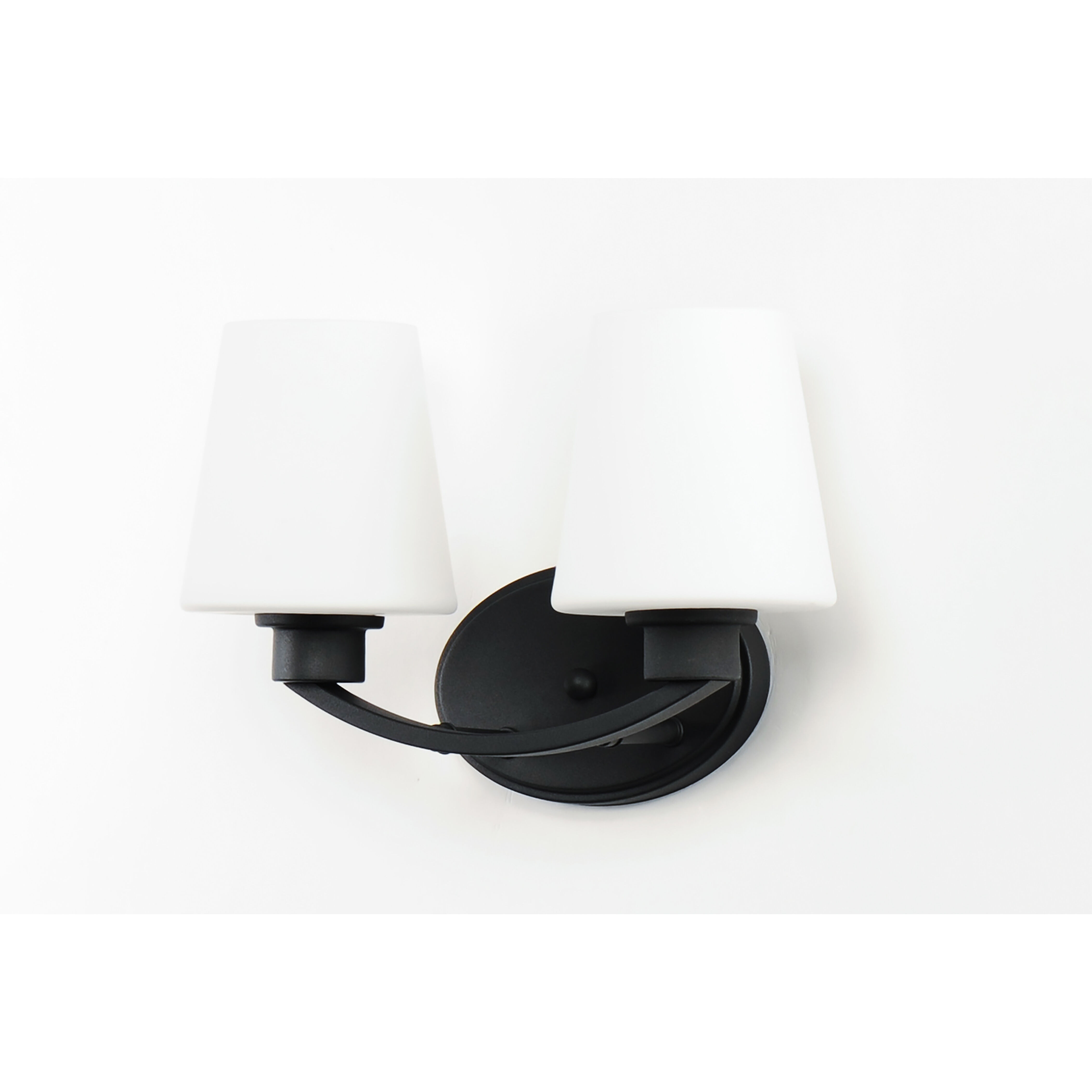 Shelter 2 Light 13 inch Black Bath Vanity Wall Light