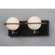 Revolve LED 13 inch Black and Gold Bath Vanity Wall Light