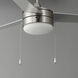 Trio 52 inch Satin Nickel and Black Indoor Ceiling Fan in Black and Satin Nickel, Outdoor Ceiling Fan