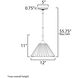 Kismet 1 Light 12 inch Gold Leaf Single Pendant Ceiling Light