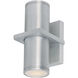Lightray 2 Light 12.5 inch Brushed Aluminum Outdoor Wall Mount