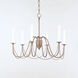 Plumette 6 Light 28 inch Chestnut Bronze Chandelier Ceiling Light