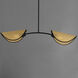 Bonnet 2 Light 34.5 inch Black Linear Pendant Ceiling Light