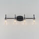 Ava 4 Light 30.7 inch Black Bath Vanity Wall Light