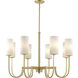 Town and Country 8 Light 34 inch Satin Brass Chandelier Ceiling Light