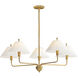 Kismet 5 Light 37.25 inch Gold Leaf Single-Tier Chandelier Ceiling Light